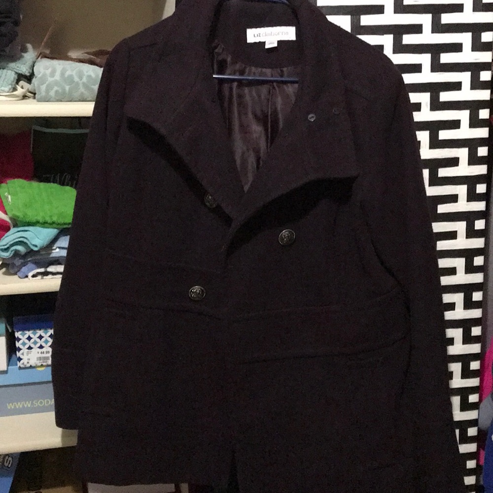 Pea Coat With Missing Button - image 1